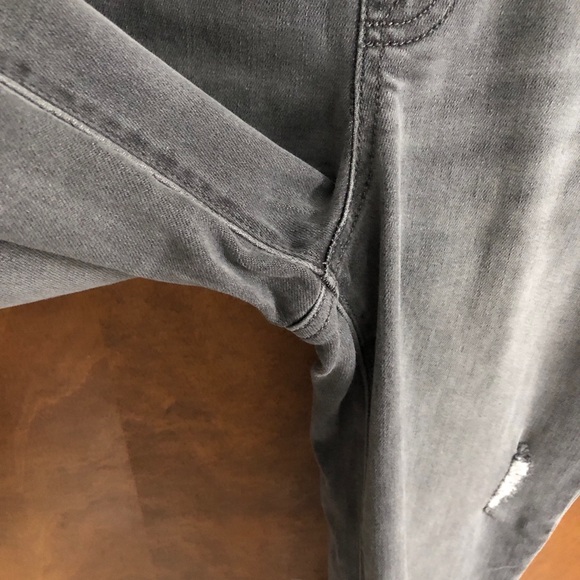 Spanx Gray High Rise Skinny Jeans Stretchy Pull On Shapewear Denim Elastic Comfy - Picture 11 of 13